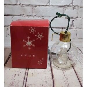 Acrylic Snowman Christmas Tree Ornament w/ Lights Avon 2004 Box Included